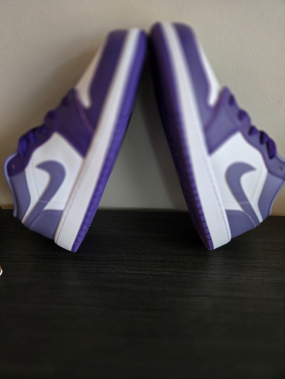 Air Jordan 1 Low GS Court Purple 553560-551 Youth Size 6Womens 7.5 New - Picture 9 of 11